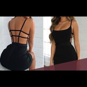 NWT Sexy Black Ribbed Dress